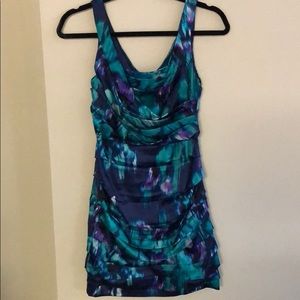 Express Blue Floral Dress